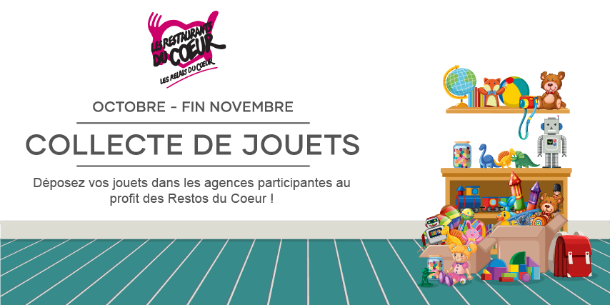 Grande collecte de jouets au profit des restos du cœur : 3ème édition